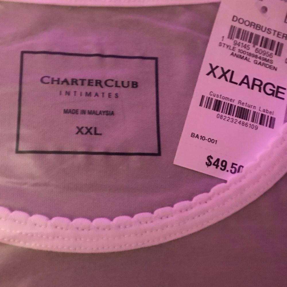 Macys Woodland Pajamas XXL Charter Club Intimates. NWT